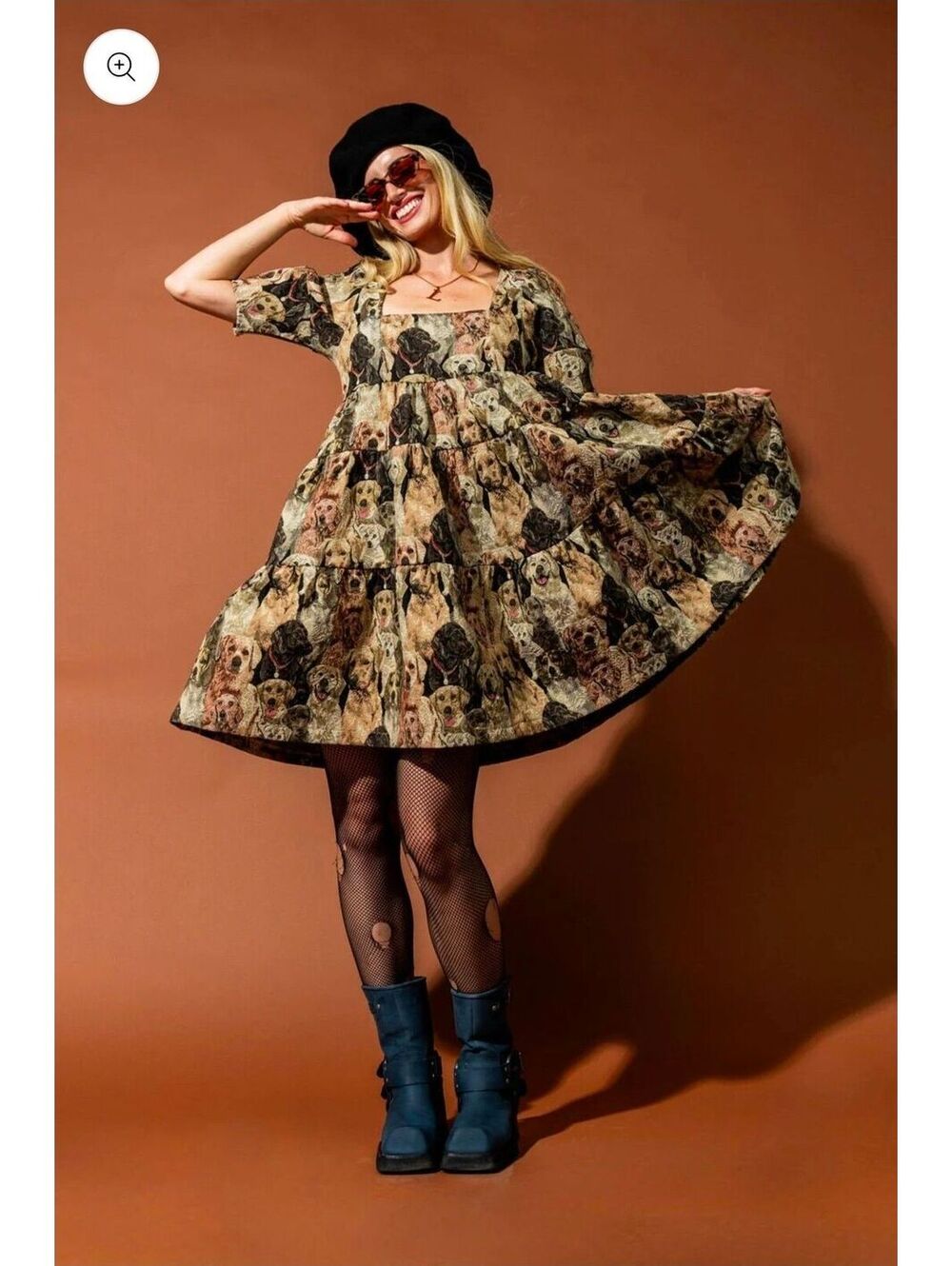 NWT $128|Sz.XS| Dressed In LaLa Estate Sale Jacquard Mini Dress in Sit Stay Slay